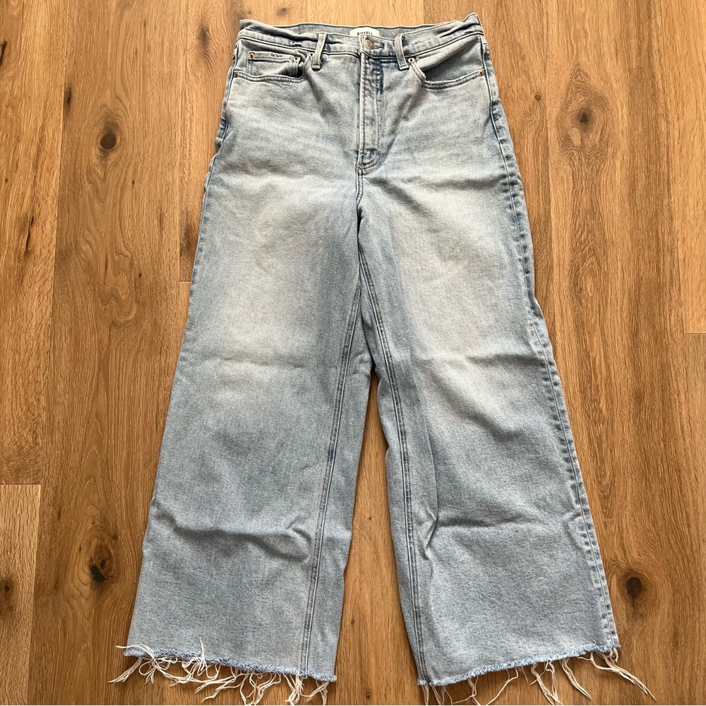 pistola Light Wash Wide Leg Jeans